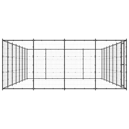 Outdoor Dog Kennel Steel 33.88 m²