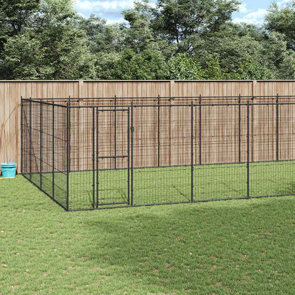 Outdoor Dog Kennel Steel 33.88 m²