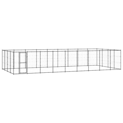 Outdoor Dog Kennel Steel 43.56 m²