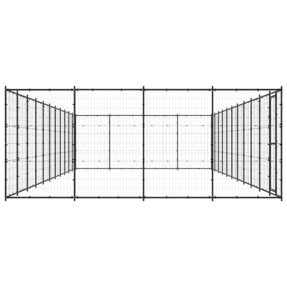 Outdoor Dog Kennel Steel 53.24 m²