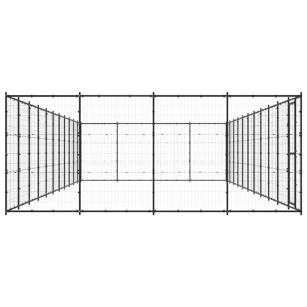 Outdoor Dog Kennel Steel 53.24 m²