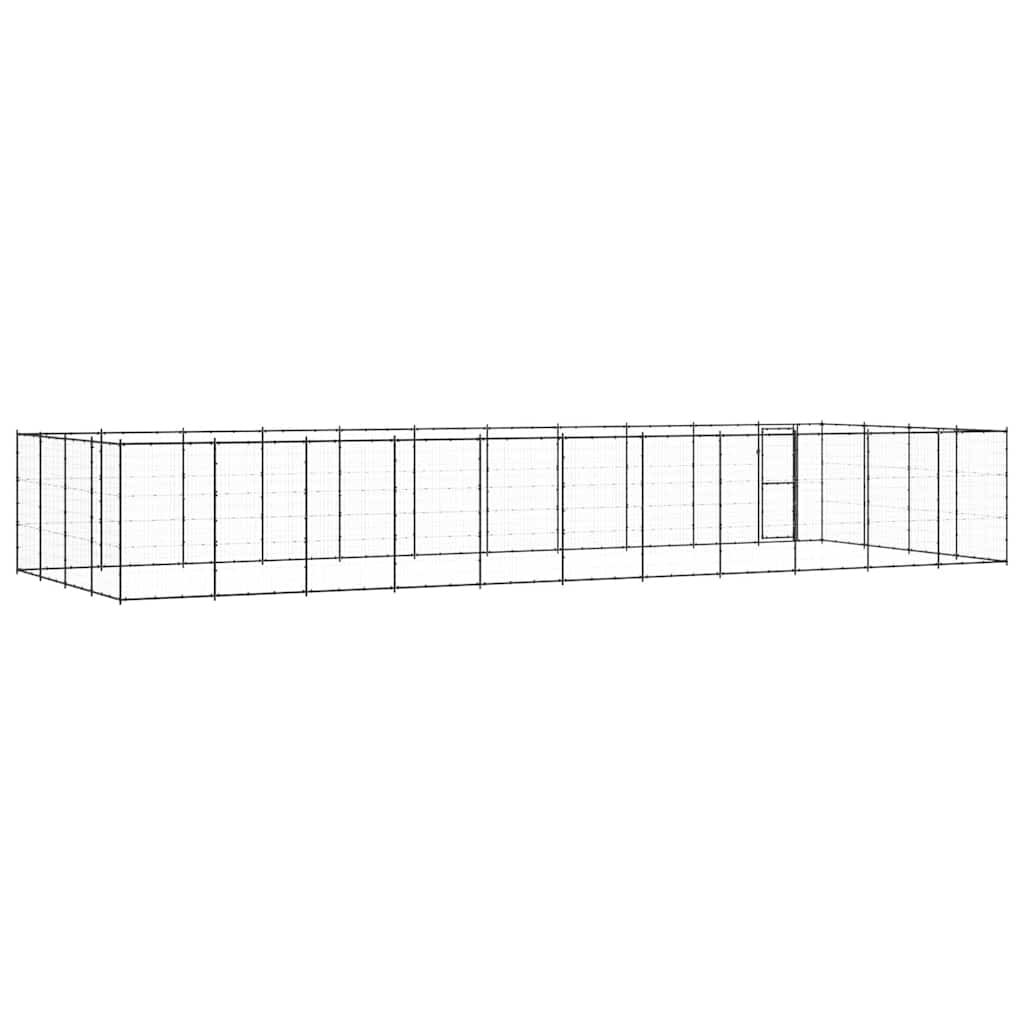 Outdoor Dog Kennel Steel 53.24 m²
