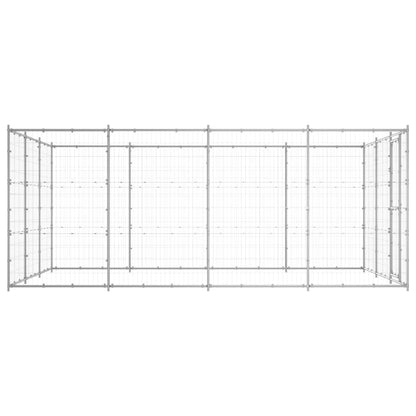 Outdoor Dog Kennel Galvanised Steel 14.52 m²