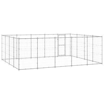 Outdoor Dog Kennel Galvanised Steel 24.2 m²