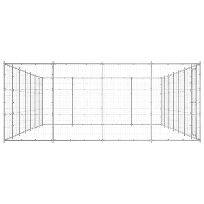 Outdoor Dog Kennel Galvanised Steel 33.88 m²