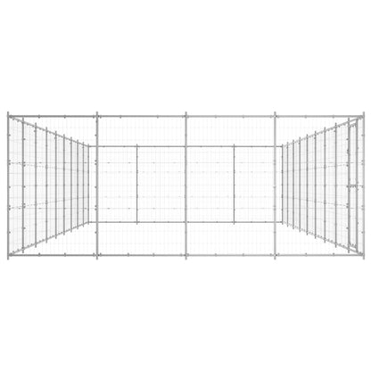 Outdoor Dog Kennel Galvanised Steel 43.56 m²