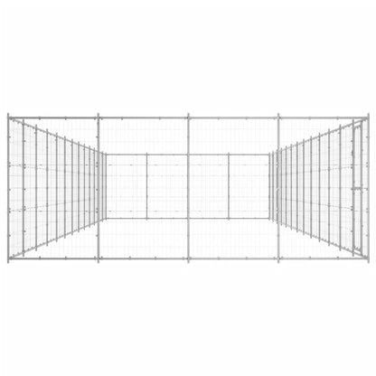 Outdoor Dog Kennel Galvanised Steel 53.24 m²