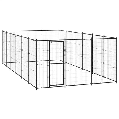 Outdoor Dog Kennel Steel 21.78 m²