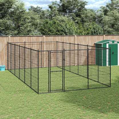 Outdoor Dog Kennel Steel 21.78 m²