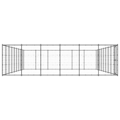 Outdoor Dog Kennel Steel 65.34 m²