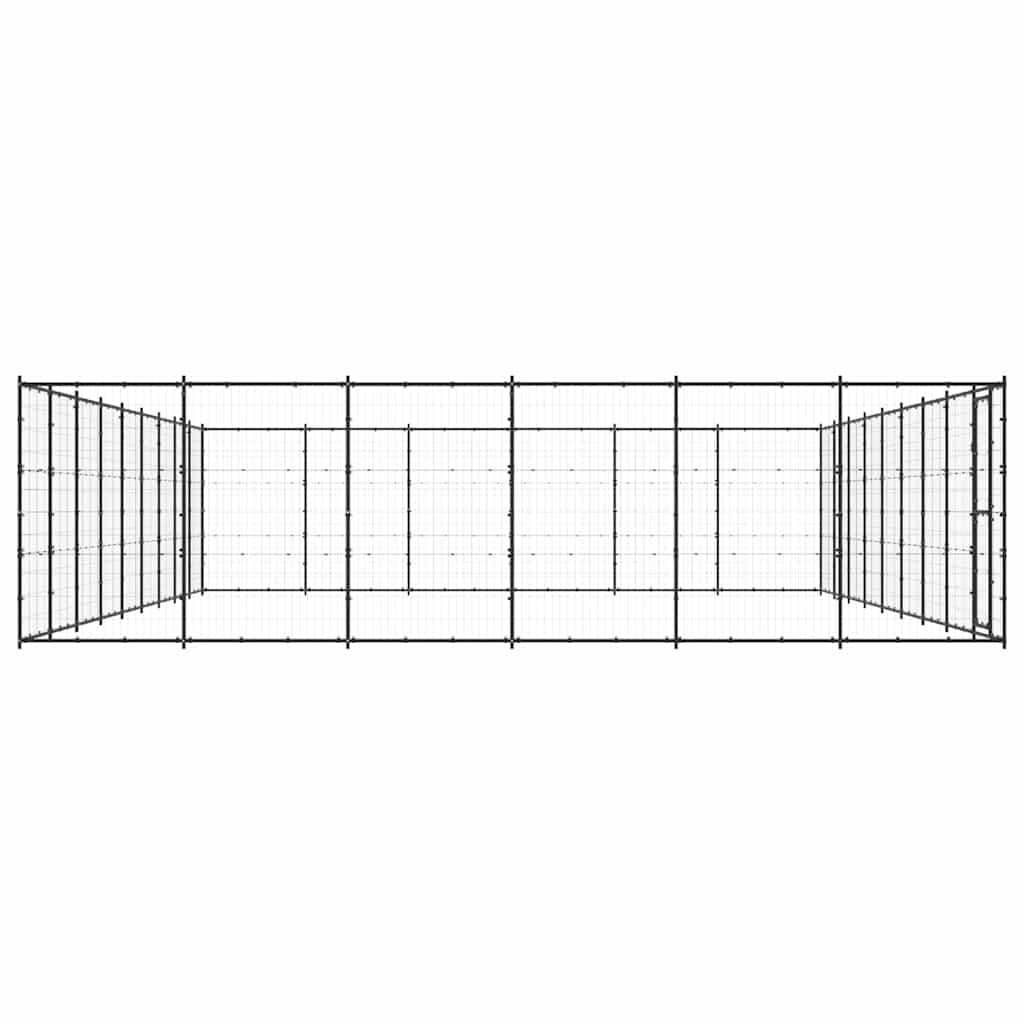 Outdoor Dog Kennel Steel 65.34 m²
