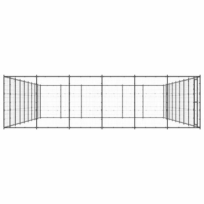 Outdoor Dog Kennel Steel 65.34 m²