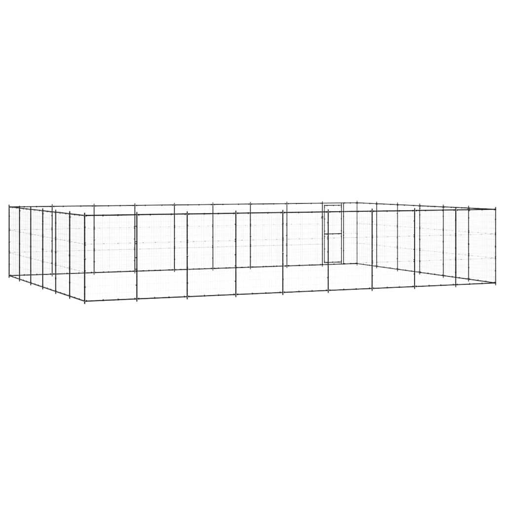 Outdoor Dog Kennel Steel 65.34 m²