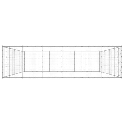 Outdoor Dog Kennel Galvanised Steel 65.34 m²