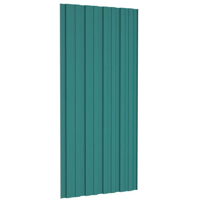 Roof Panels 36 pcs Galvanised Steel Green 100x45 cm