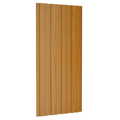 Roof Panels 36 pcs Galvanised Steel Light Wood 100x45 cm