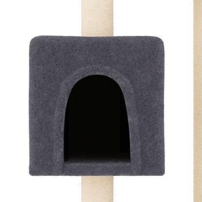Cat Tree with Sisal Scratching Posts Dark Grey 104 cm