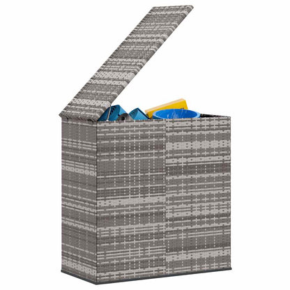 Garden Cushion Box PE Rattan 100x49x103.5 cm Grey