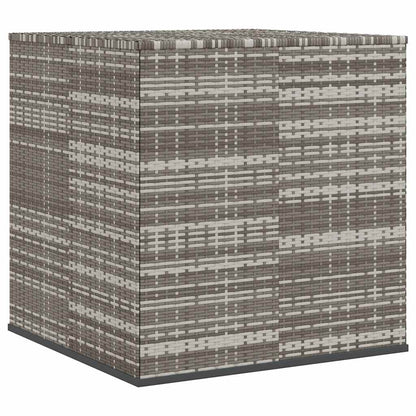 Garden Cushion Box PE Rattan 100x97.5x104 cm Grey