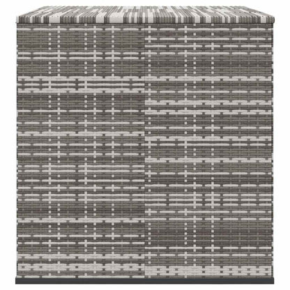 Garden Cushion Box PE Rattan 145x100x103 cm Grey
