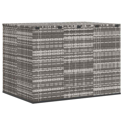 Garden Cushion Box PE Rattan 145x100x103 cm Grey