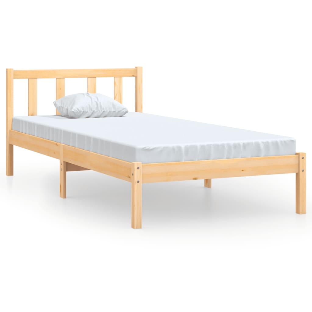 Bed Frame without Mattress Solid Wood Single