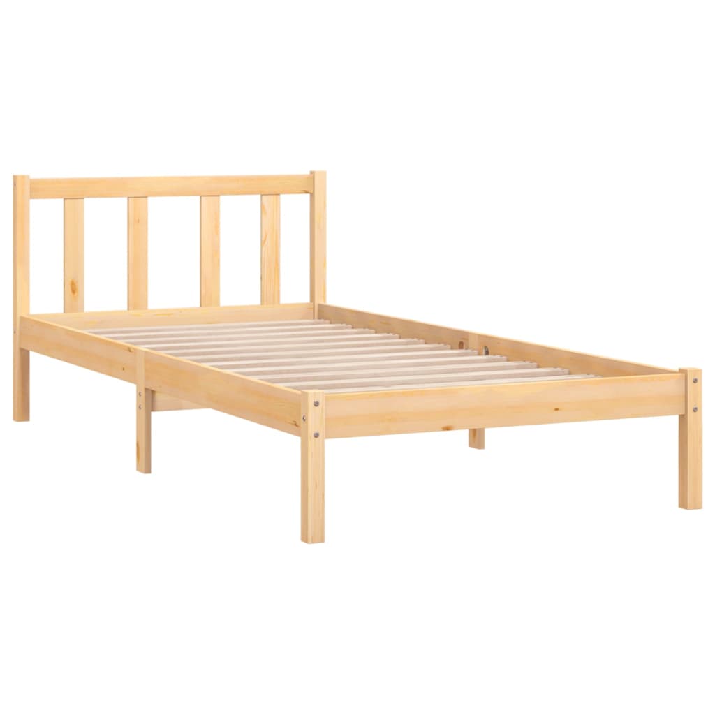 Bed Frame without Mattress Solid Wood Single