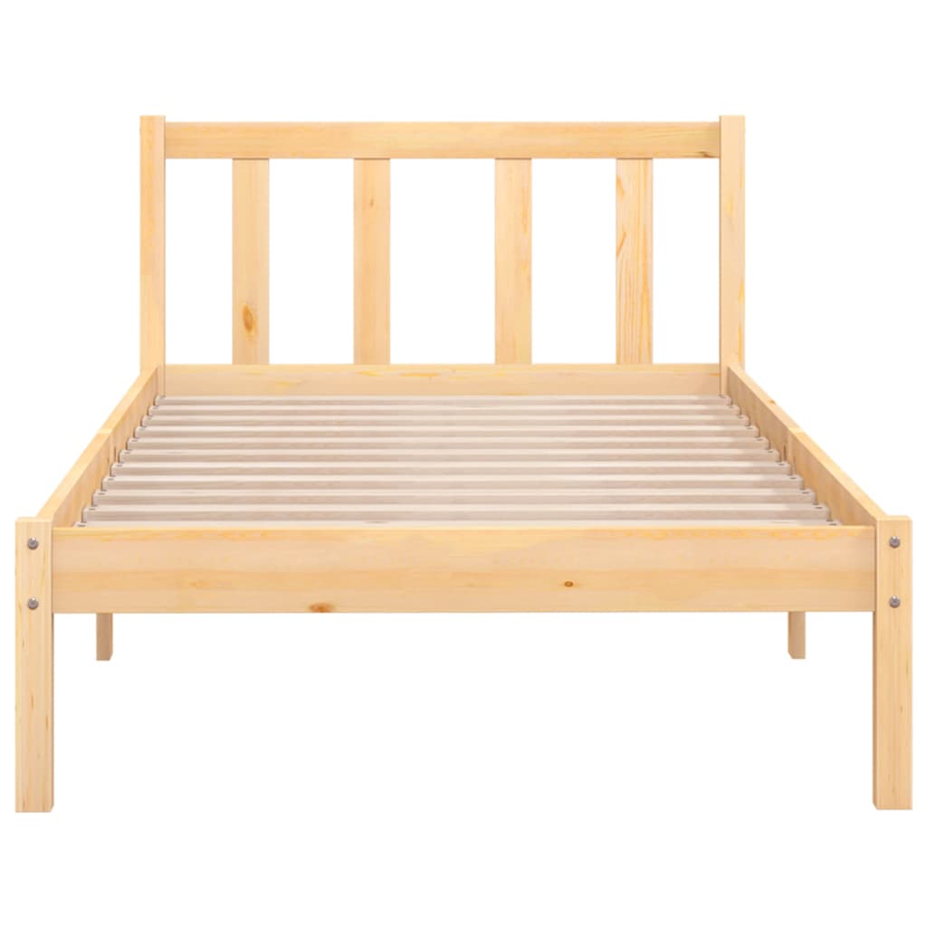 Bed Frame without Mattress Solid Wood Single