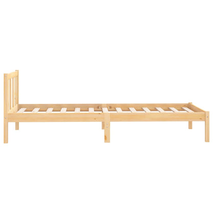 Bed Frame without Mattress Solid Wood Single