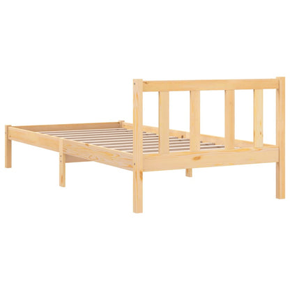 Bed Frame without Mattress Solid Wood Single
