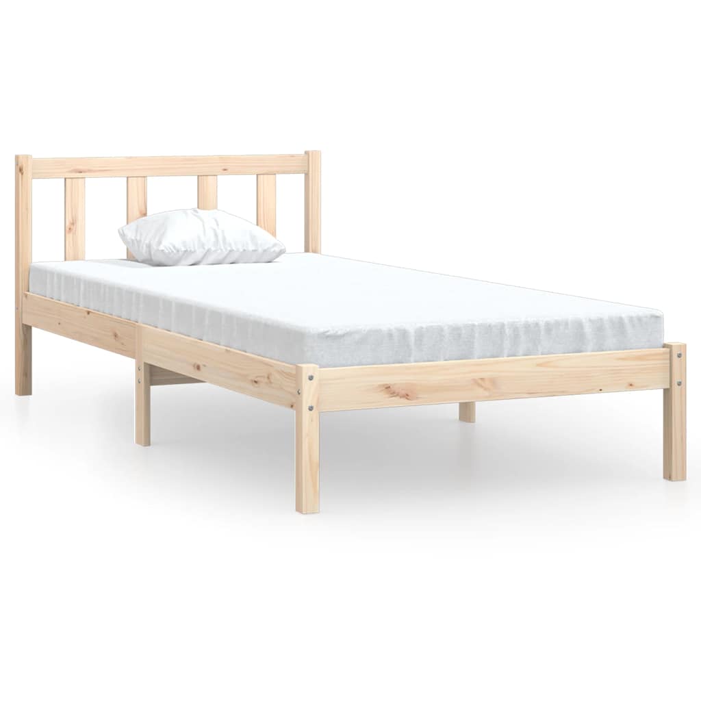 810067 vidaXL Bed Frame without Mattress Solid Wood 90x200 cm
