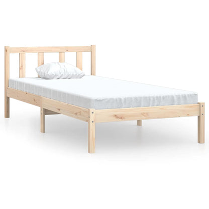 810067 vidaXL Bed Frame without Mattress Solid Wood 90x200 cm