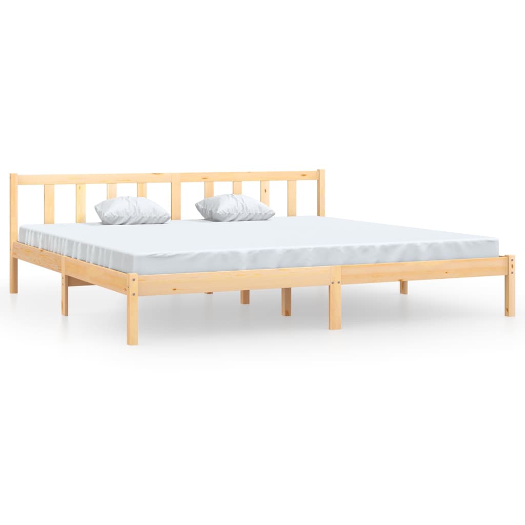 Bed Frame without Mattress Solid Wood Super King Size