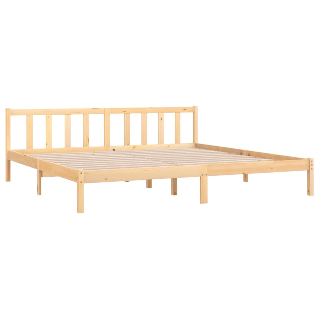 Bed Frame without Mattress Solid Wood Super King Size