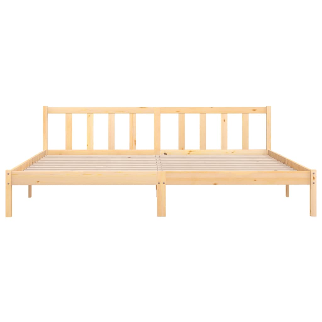 Bed Frame without Mattress Solid Wood Super King Size