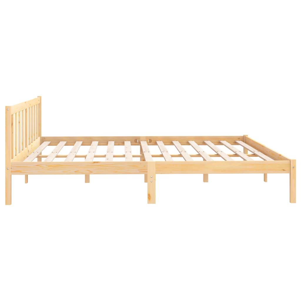 Bed Frame without Mattress Solid Wood Super King Size