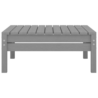 3 Piece Garden Lounge Set Grey Solid Pinewood