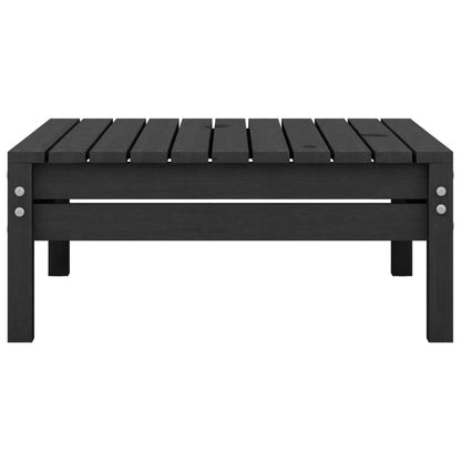 5 Piece Garden Lounge Set Black Solid Pinewood