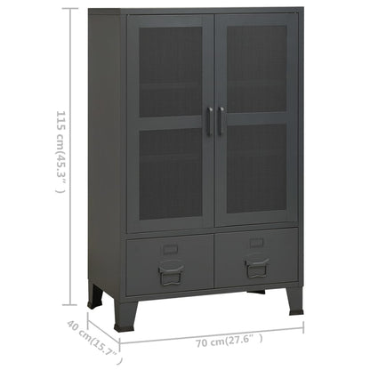 Industrial Storage Chest Anthracite Metal