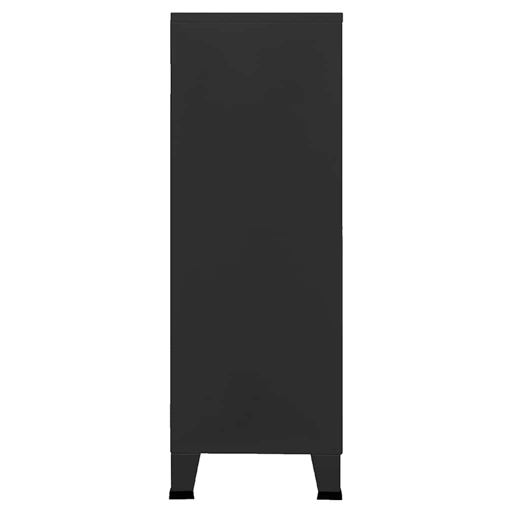 Industrial Storage Chest Black 75x40x115 cm Metal