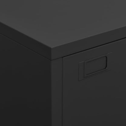 Industrial Storage Chest Black 75x40x115 cm Metal