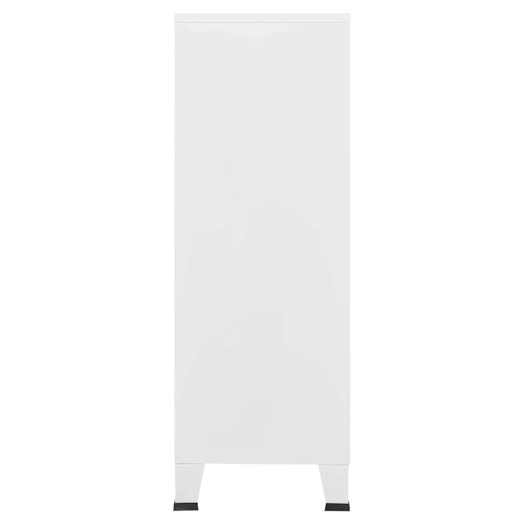 Industrial Storage Chest White 75x40x115 cm Metal