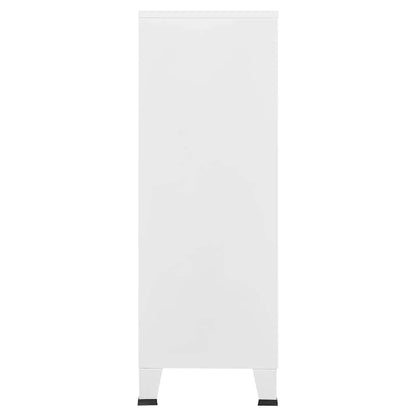 Industrial Storage Chest White 75x40x115 cm Metal