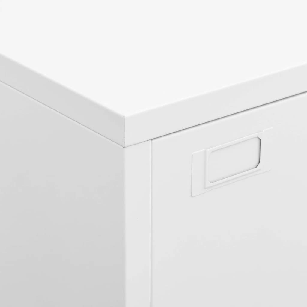 Industrial Storage Chest White 75x40x115 cm Metal