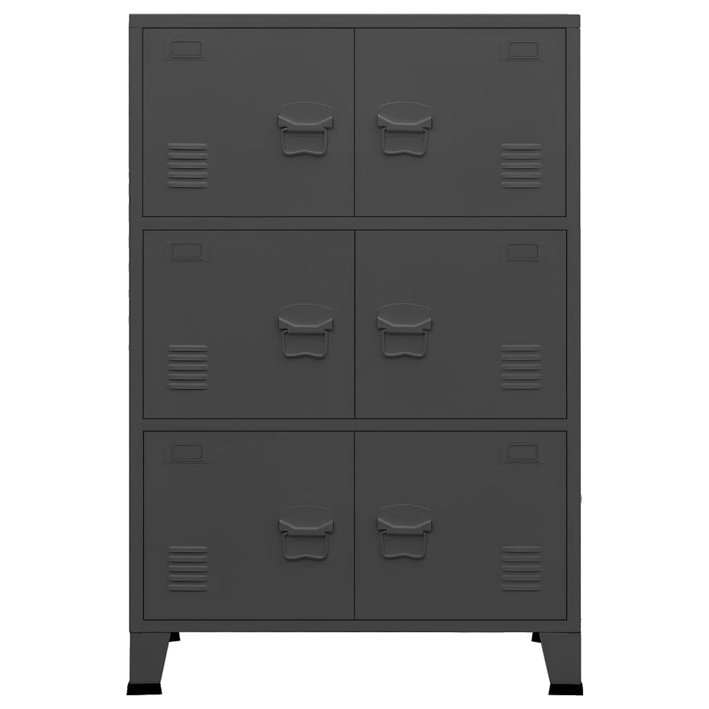 Industrial Storage Chest Anthracite 75x40x115 cm Metal