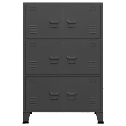 Industrial Storage Chest Anthracite 75x40x115 cm Metal