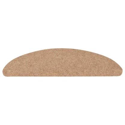 Stair Mats Self-adhesive 15 pcs 56x17x3 cm Beige