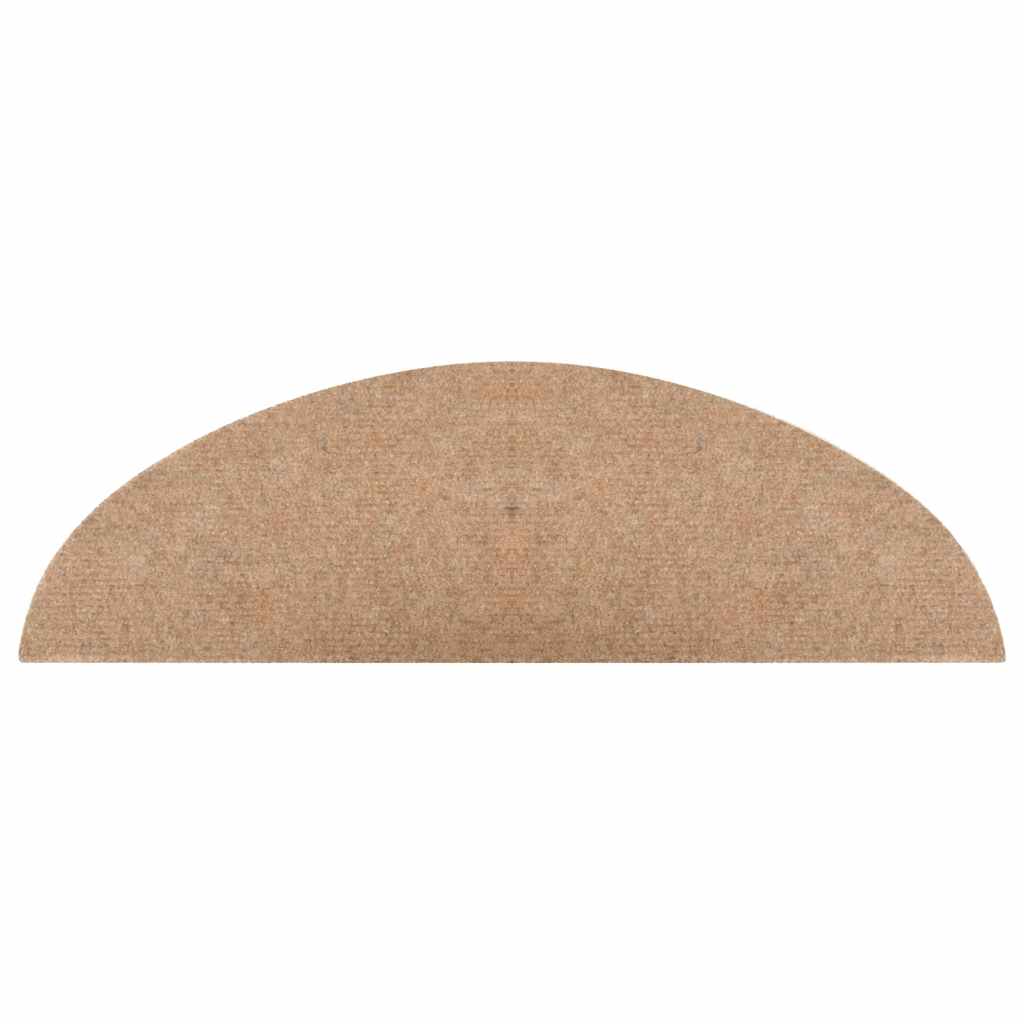 Stair Mats Self-adhesive 15 pcs 56x17x3 cm Beige