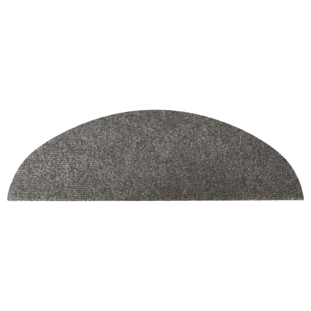 Stair Mats Self-adhesive 15 pcs 56x17x3 cm Grey