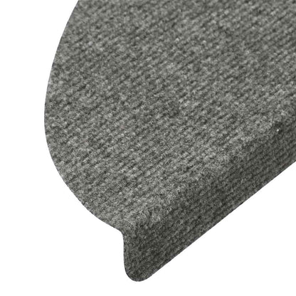 Stair Mats Self-adhesive 15 pcs 56x17x3 cm Grey